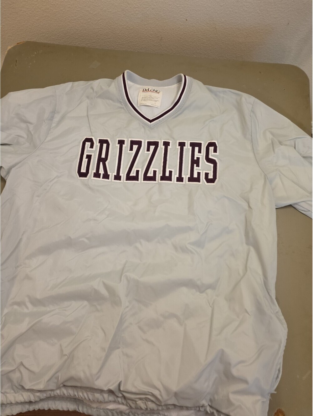 Vintage DeLong Grizzlies Pullover Windbreaker Jacket Size L
